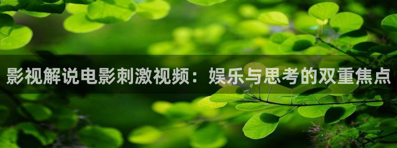 小敏家电视剧星辰影院：影视解说电影刺激视频：娱乐与思考的双重焦点