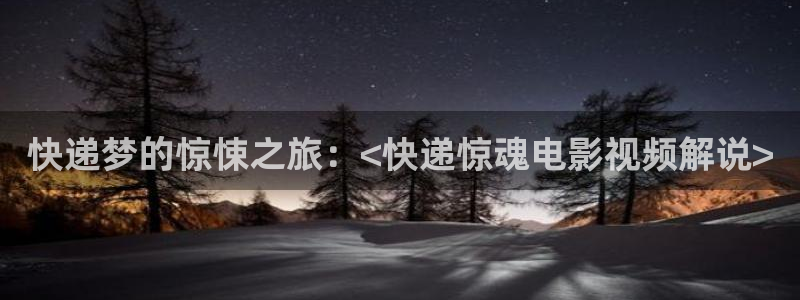 星辰影院免费在线看电影：快递梦的惊悚之旅：<快递惊魂电影视频解说>